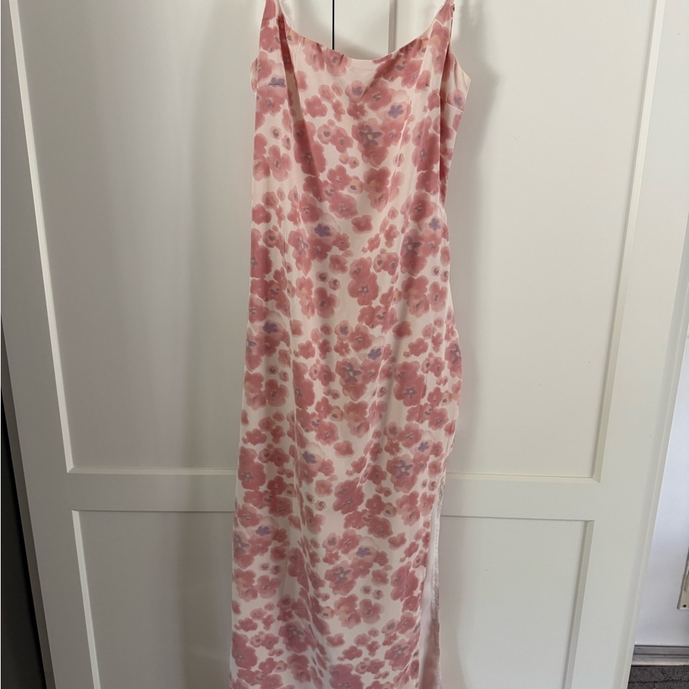 Floral Pink and Purple Women's Dress